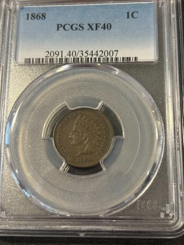1868 Indian Head Cent — photo from the most recent tracked eBay sale