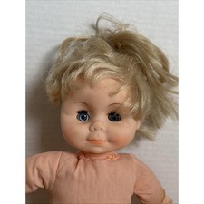 Vintage Soft Touch Blue Eyes Blond Hair Baby Doll 12"