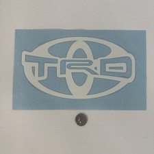 Vintage Toyota Trd Sticker Toyota Racing Development Logo Decal White 10.5