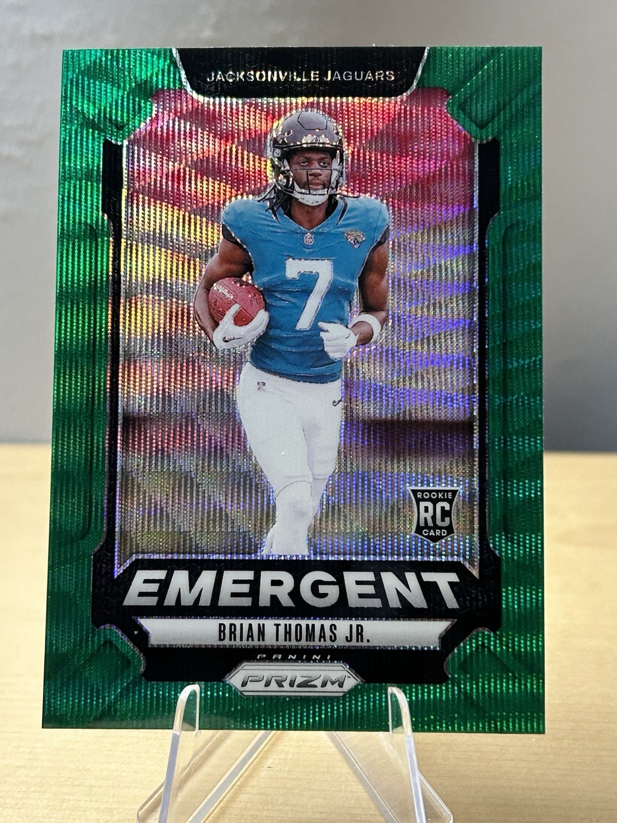 2024 Panini Prizm - Emergent Brian Thomas Jr. #12 Green Wave Prizm (RC)