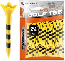 Full Choice Plastic Golf Tees 100 Pack 2-3/4", Enhanced Durability  Stabilit...