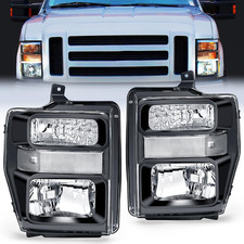 Headlight Assembly Compatible with 2008 2009 2010 Ford F250 F350 F450 Super Duty