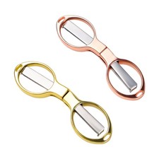 2 Pcs Folding Scissors Safe Foldable Travel Portable Mini Rose Gold
