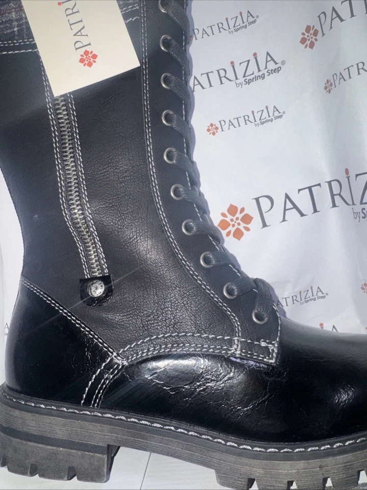 Patrizia Women’s Chickeye Tall Boots Size 7 1/2-8 Black New - Image 4 of 4