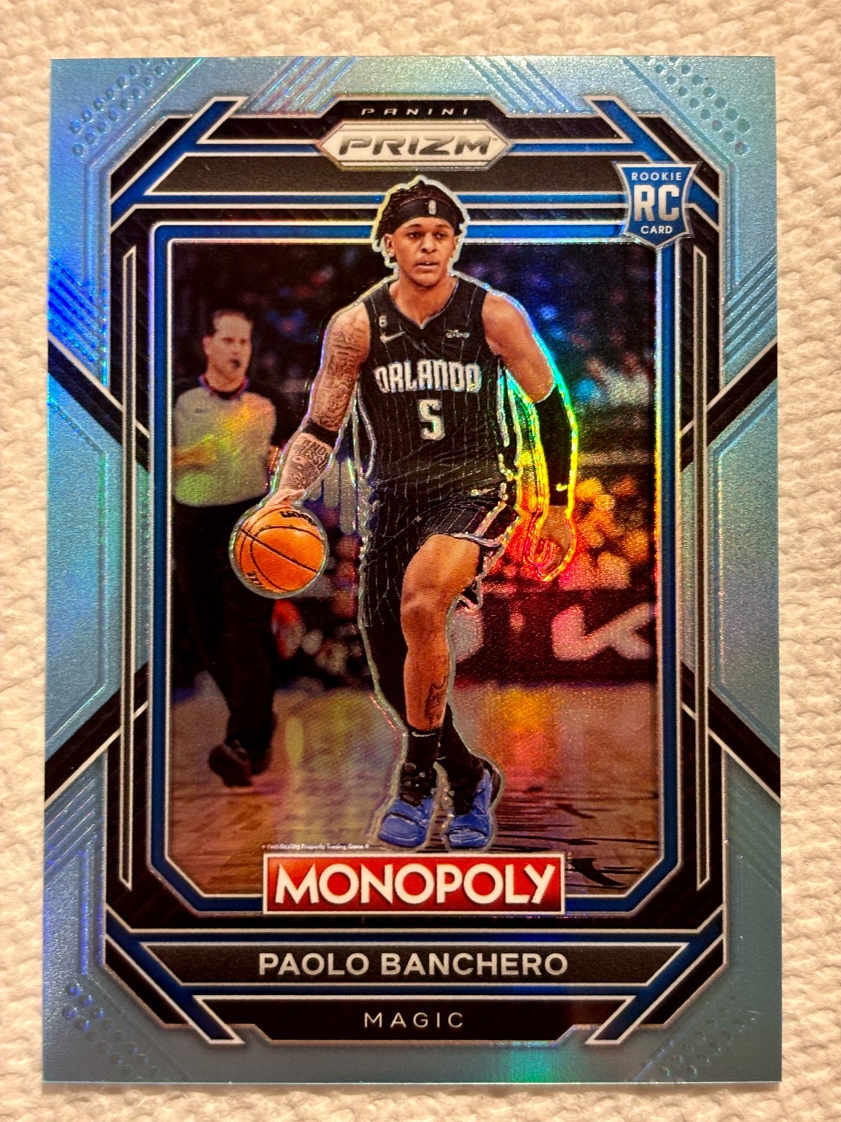 2022-23 Panini Prizm Monopoly Paolo Banchero #66 Light Blue Prizm /199 RC