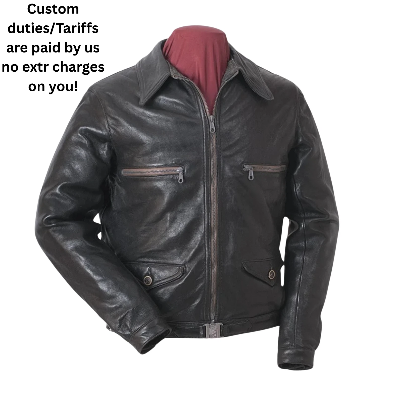 German Military WW2 Erich Hartman Black Flight Pilot Aviator Leather Jacket Mens