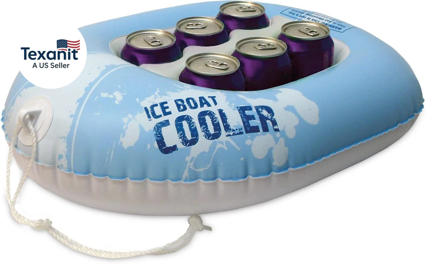 Refreshment and Beverage Floating Cooler, Boat Blue ,1-1/2 Feet Long