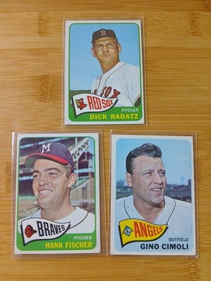  1965 Topps Short Print Baseball 2 ×  High Number Commons plus 1 MLB common