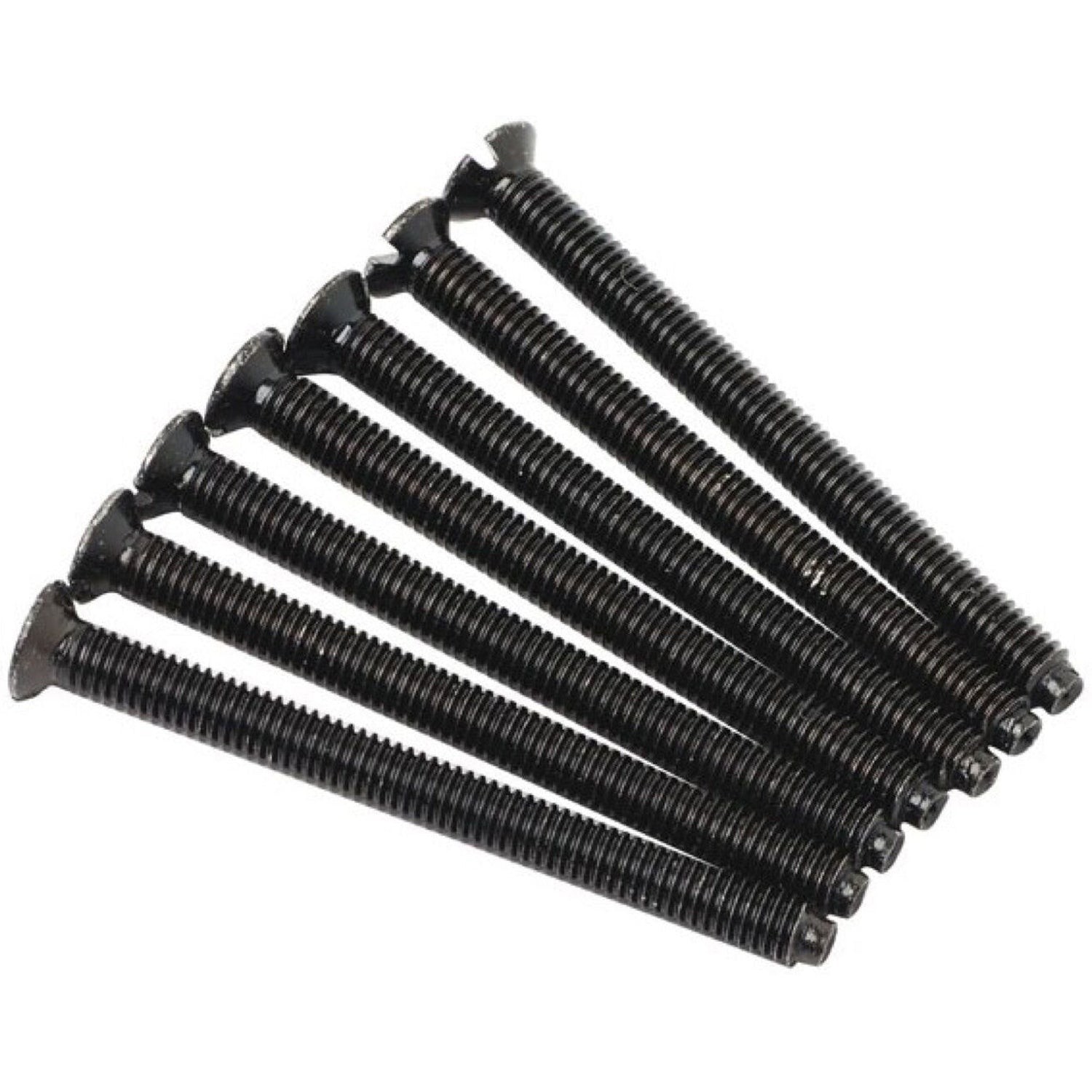 Flat Head Electrical Screws 40mm Long Flat Plate Sockets M3.5 3.5mm Black Nickel