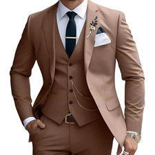 Traje Formal Para Hombre Personalizado Boda Esmoquin Calce Ajustado Padrinos Banquete Cena Traje