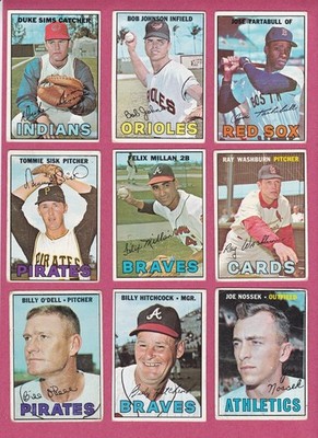 1967 Topps Baseball Cards - commons, poor/fair/good condition, filler cards
