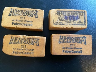 Set of 4 Vintage Faber Castell ArtGum