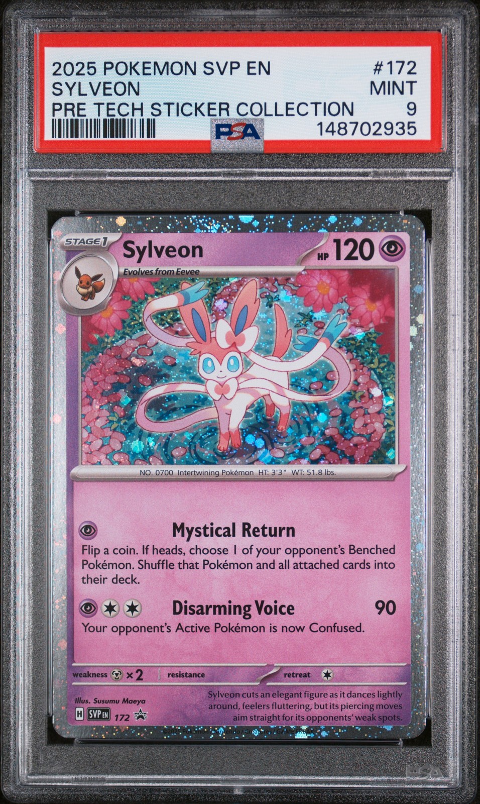 2025 POKEMON SVP EN-SV BLACK STAR PROMO #172 SYLVEON PSA 9