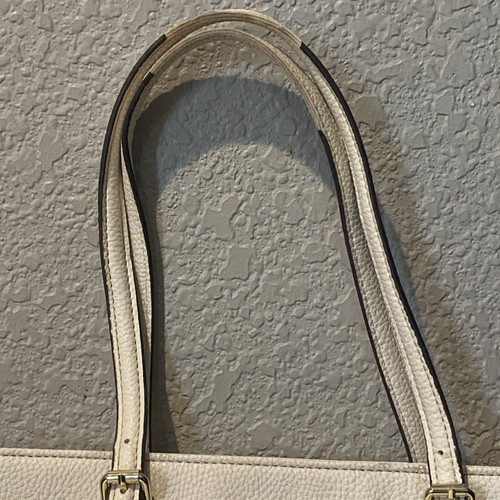 Bolso de Mano Anne Klein Blanco Tostado Crema Bolso de Hombro Cuero de Imitación Elegante - Imagen 3 de 7