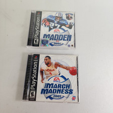 Madden NFL 2001 Sony PlayStation 1 PS1 2000 CIB March Madness 2001 EA Lot Of 2