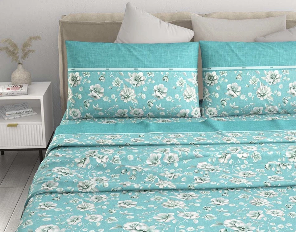 Set completo lenzuola matrimoniali FLANELLA lenzuolo sotto con angoli A FANTASIA - Immagine 4 di 4