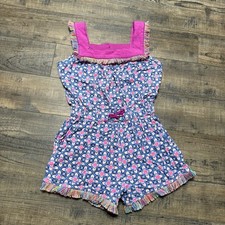 Matilda Jane Pink and Blue Geometric Romper Girl's Size 10