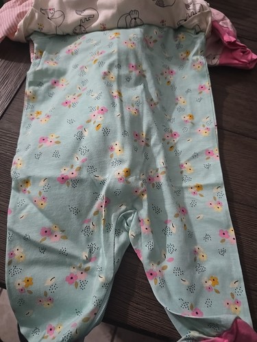 Gerber Organics 3 Piece Sleep N Plays Size 0-3 Months Pink NWT - Foto 4 di 4