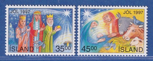 Island 1997 Weihnachten Heilige Drei Könige Mi.-Nr. 880-81 Satz **