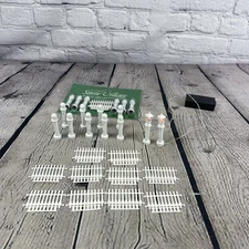 Department 56 Original Snow Village Lamp Post Fence 5506-9 Extension pack & more