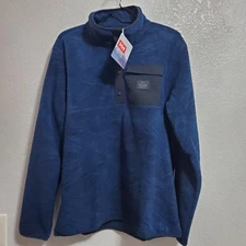 Helly Hansen Maridalen Fleece Men L Blue Ocean Wave AOP 1/4 Snap Pullover