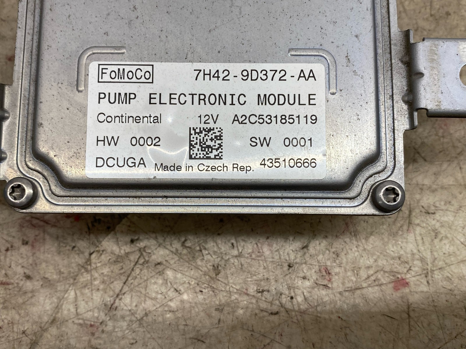 2015 ASTON MARTIN RAPIDE 6.0L V12 TANK MOUNTED FUEL PUMP CONTROL MODULE UNIT