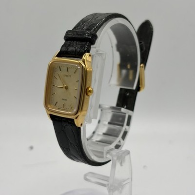 Vintage 1991 SEIKO SPIRIT 1F21-5B20 Quartz Gold Women's Watch Runs