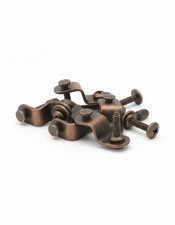 Glass Retainer Adjustable Clips for Multiple Thicknesses, Steel Bronzed