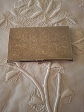 Vintage Silverplate Chased Business Card Hold...