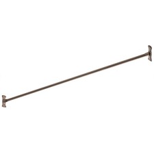 Signature Hardware 466742 60" Straight Brass Shower Rod - Oil Rubbed Bronze