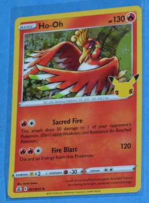 Ho-Oh - EX - 001/025 Großes Fest 25th Anniversary - Pokemon Karte ENG
