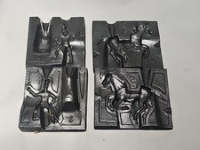 VINTAGE TOY SOLDIER LEAD MOLD SOLDIER AND HORSE LOT OF TWO , 2, MOLDS R2  H2