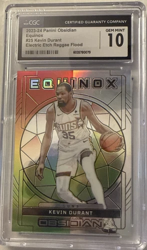 2023-24 Panini Obsidian Equinox #25 Kevin Durant /60 CGC Gem Mint 10 Pop 1