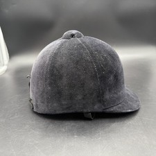 Somerset Equestrian Hunt Cap Riding Jumping Helmet Black Velvet Sz 6 7/8 / 56