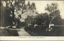 RPPC Cap D'Ail France ~ La Primavera ~ real photo postcard 1931