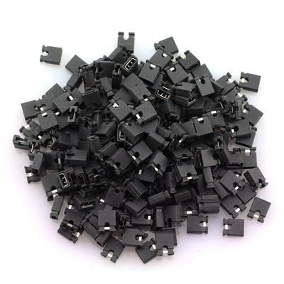 200 PCS 2.54mm Standard Pin Header Jumper Cap Short Connection Block Black