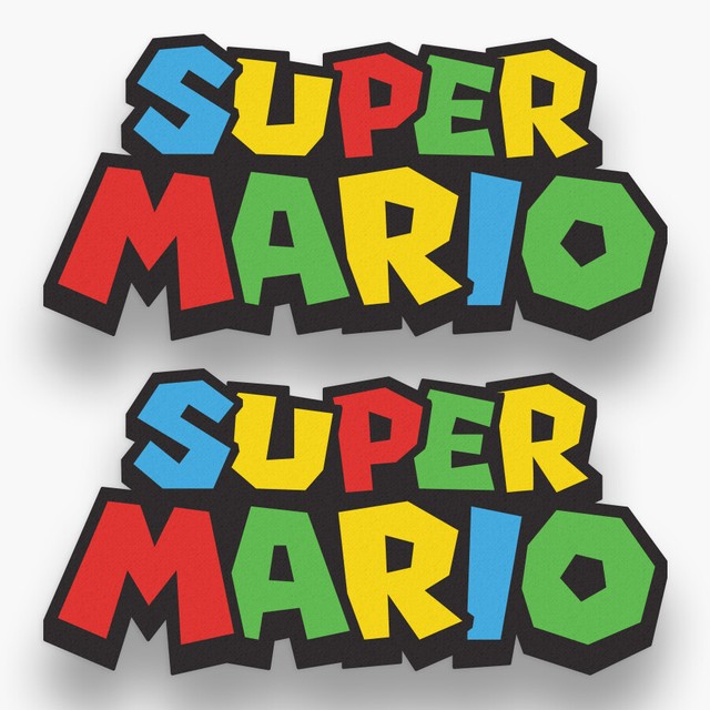 2x SUPER MARIO Decals Vinyl Stickers Bros Car Wall Truck Game Console