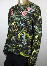 $1200 Gucci Men Black/Green Tropical Jungle Felted Cotton Sweatshirt 408241 3118 - Image 3 of 4