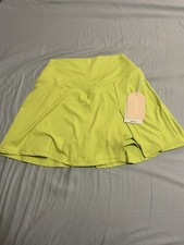 Blogilates Women's Criss Cross Slit High-Rise Skort - Lime Green   M