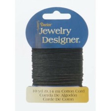 Cotton Cord - Black - 1mm x 10 yards
