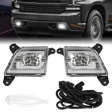 For 2019 2020 2021 2022 Chevy Silverado 1500 2500HD 3500HD LED Fog Lights Lamps