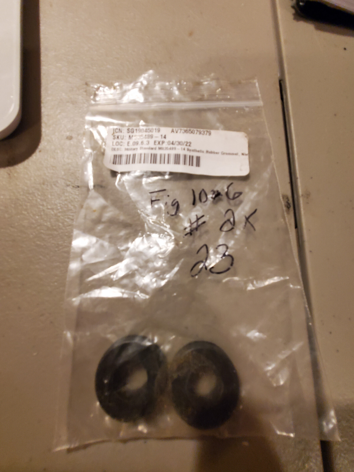 1/2" Rubber Grommet Wire Firewall Bulkhead Bushing Qty 2 Mil Spec