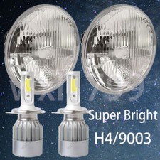 Pair 7" Inch Round LED Headlights For Alfa Romeo Spider 1988-1994 Plymouth