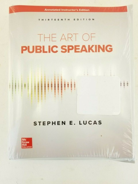 the-art-of-public-speaking-13th-edition-aie-by-stephen-lucas-for-sale