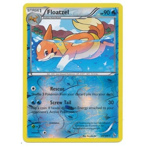 Floatzel 29/106 Reverse Holo Flashfire Pokemon Card NM