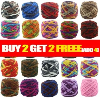 skeins yarn Chunky Crochet chenille Milk Soft Baby velvet Knitting Wool DECOR