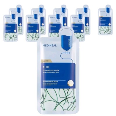 Mediheal Derma Plus Aloe Mask 10/30 Sheets/Soothing/Moisture/Dry skin/Calming