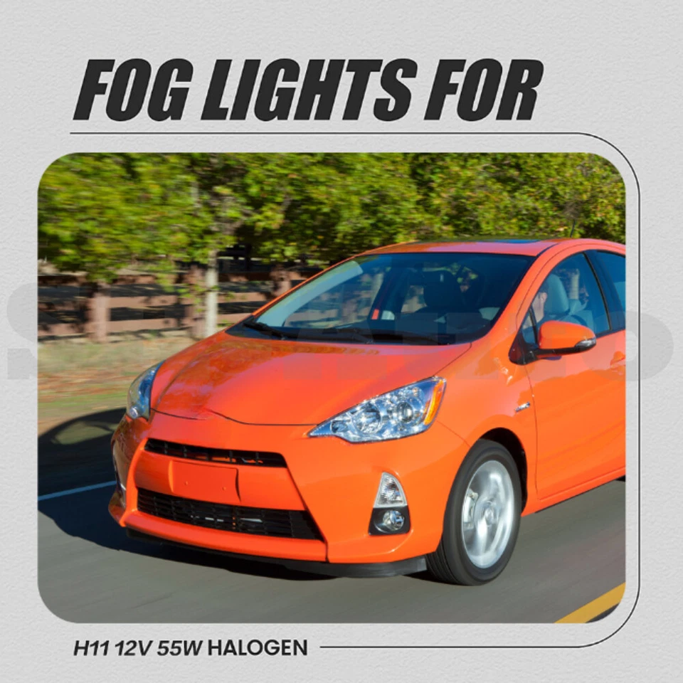 Indicador de faro antiniebla luz blanca fría para Toyota Prius 12-15 base enchufable izquierda delantera Foto 3 de 4