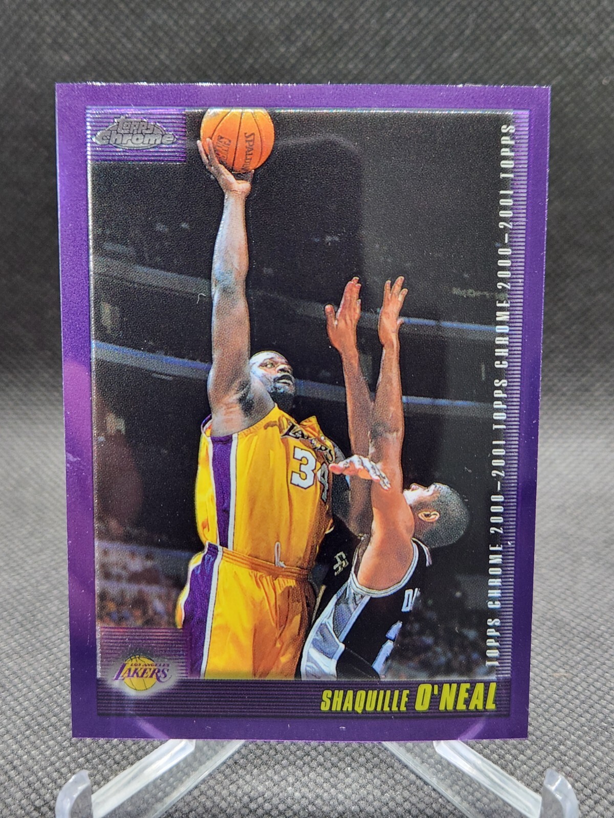 2000-01 Topps Chrome #8 Shaquille O'Neal Los Angeles Lakers Card
