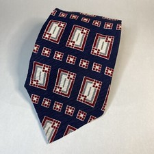 VTG Evan Picone Multi Colored Geometric Shapes Mens Silk Necktie Made In The Usa